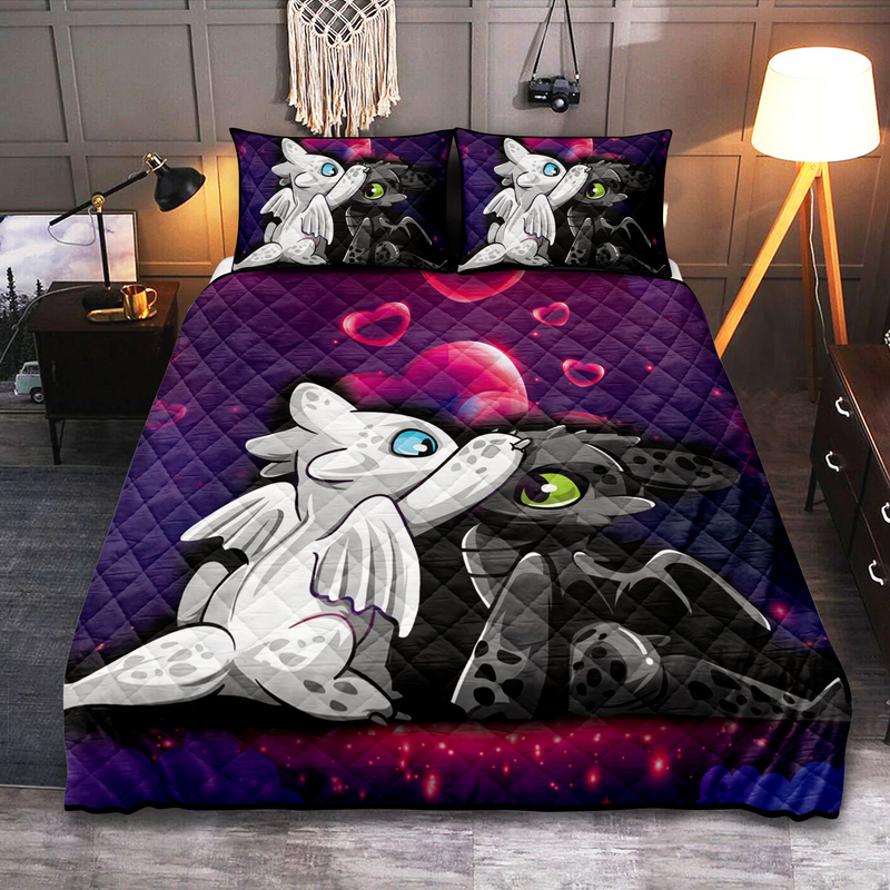 How To Train Your Dragon Toothless Love Cute Quilt Bed Sets Nearkii