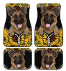 Sunflower German Shepherd Car Floor Mats Car Accessories Nearkii
