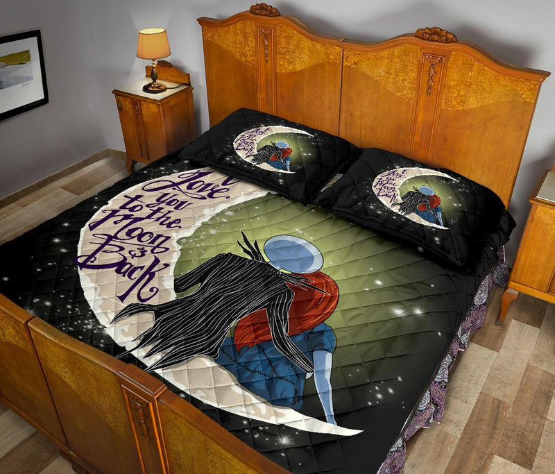 Jack And Sally Nightmare Before Christmas To The Moon Quilt Bed Sets Nearkii