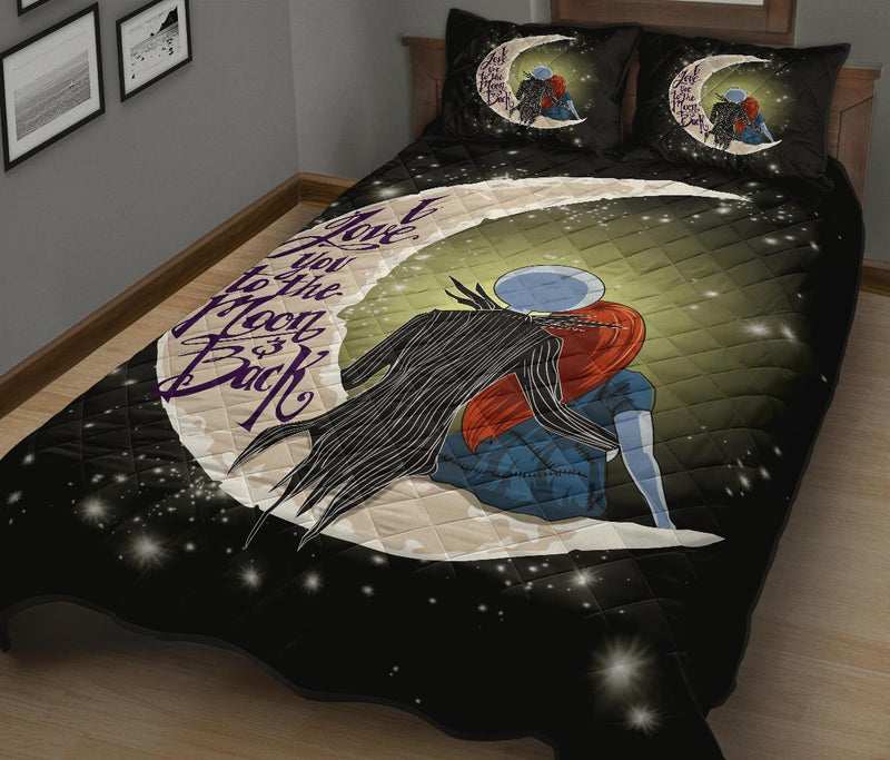 Jack And Sally Nightmare Before Christmas To The Moon Quilt Bed Sets Nearkii