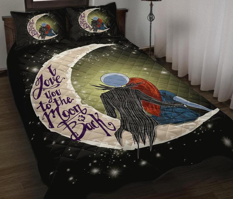 Jack And Sally Nightmare Before Christmas To The Moon Quilt Bed Sets Nearkii