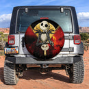 Jack Skellington Galaxy Zipper Car Spare Tire Covers Gift For Campers Nearkii