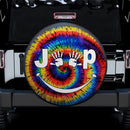 Jeep Hand Smile Tie Dye Car Spare Tire Cover Gift For Campers Nearkii