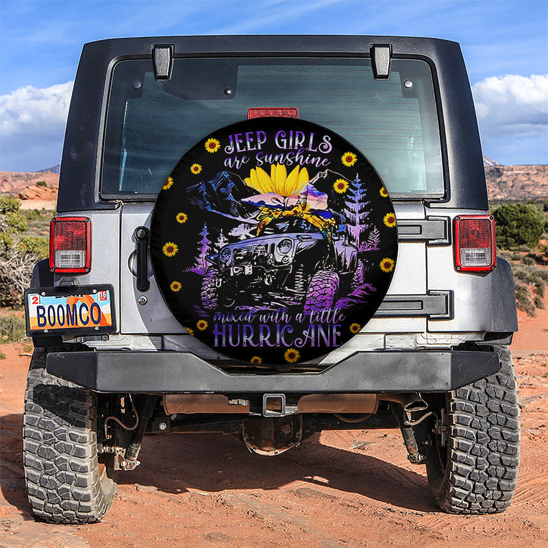 Jeep Girls Are Sunshine Car Spare Tire Cover