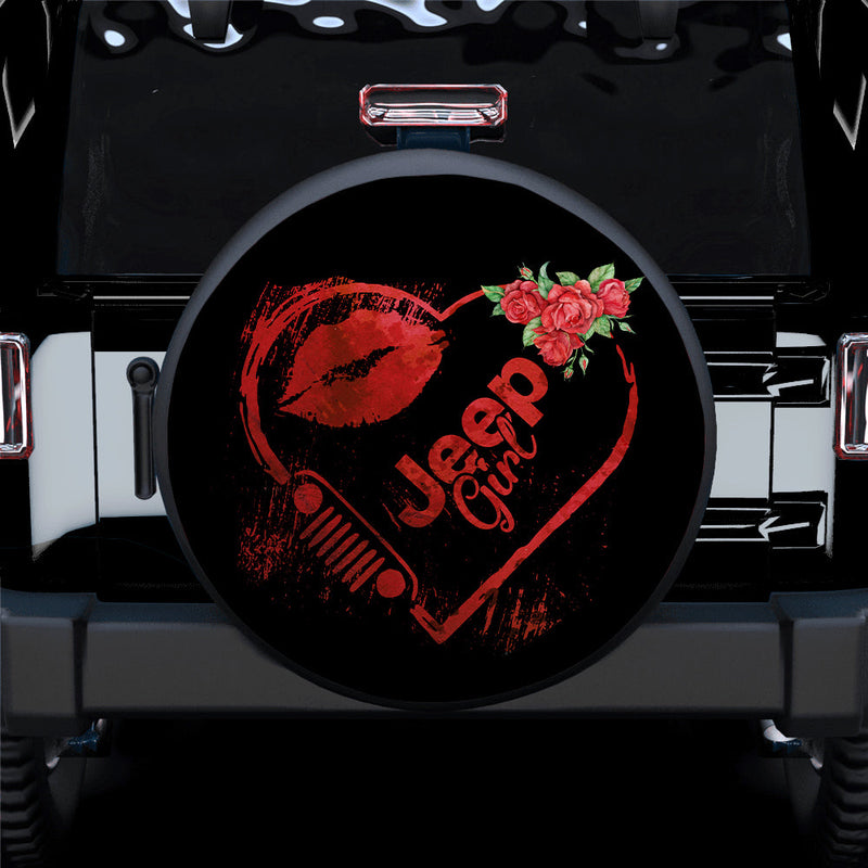 Jeep Girl Kiss Car Spare Tire Cover
