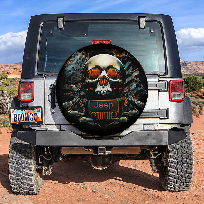 Jeep Skull Car Spare Tire Cover