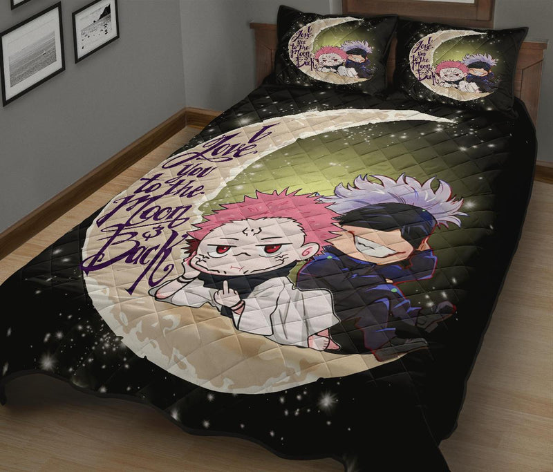 Jujutsu Kaisen Gojo Sukuna Chibi Anime Quilt Bed Sets Nearkii