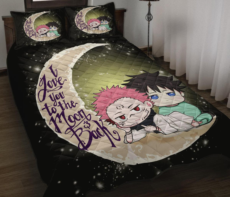 Jujutsu Kaisen Megumi Sukuna Chibi Cute Anime Quilt Bed Sets Nearkii