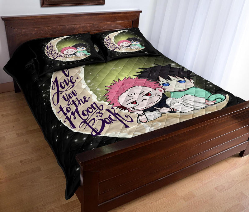 Jujutsu Kaisen Megumi Sukuna Chibi Cute Anime Quilt Bed Sets Nearkii