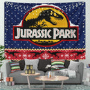 Jurassic Park Christmas Tapestry Room Decor Nearkii