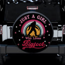 Just A Girl Who Loves Big Foot Jeep Car Spare Tire Covers Gift For Campers Nearkii