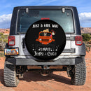 Just A Girl Who Love Jeep And Cat Orange Car Spare Tire Covers Gift For Campers Nearkii