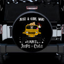 Just A Girl Who Love Jeep And Cat Yellow Car Spare Tire Covers Gift For Campers Nearkii