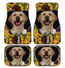 Sunflower Labrador Retriever Car Floor Mats Funny Gift Idea Nearkii