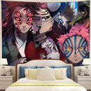 Kimetsu No Yaiba Demon Slayer Upper Demons Anime Tapestry Room Decor Nearkii