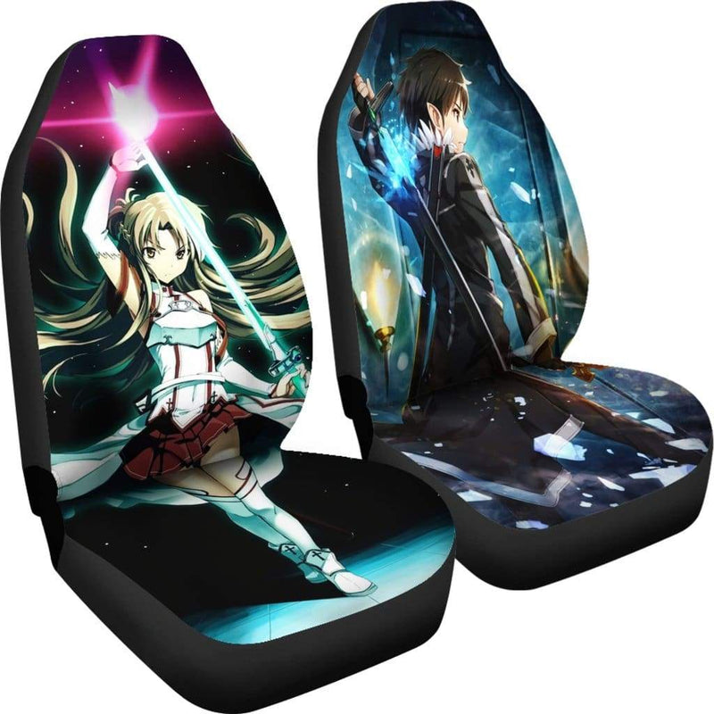 Kirito Asuna Car Premium Custom Car Seat Covers Decor Protectors 2 Nearkii