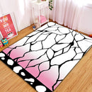 Kochou Shinobu Insect Pillar Butterfly Classic Pattern Demon Slayer Kimetsu No Yaiba Carpet Rug Home Room Decor Nearkii