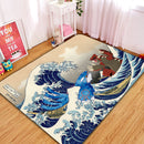 Kyogre Vs Groudon The Great Wave Japan Pokemon Rectangular Area Rug