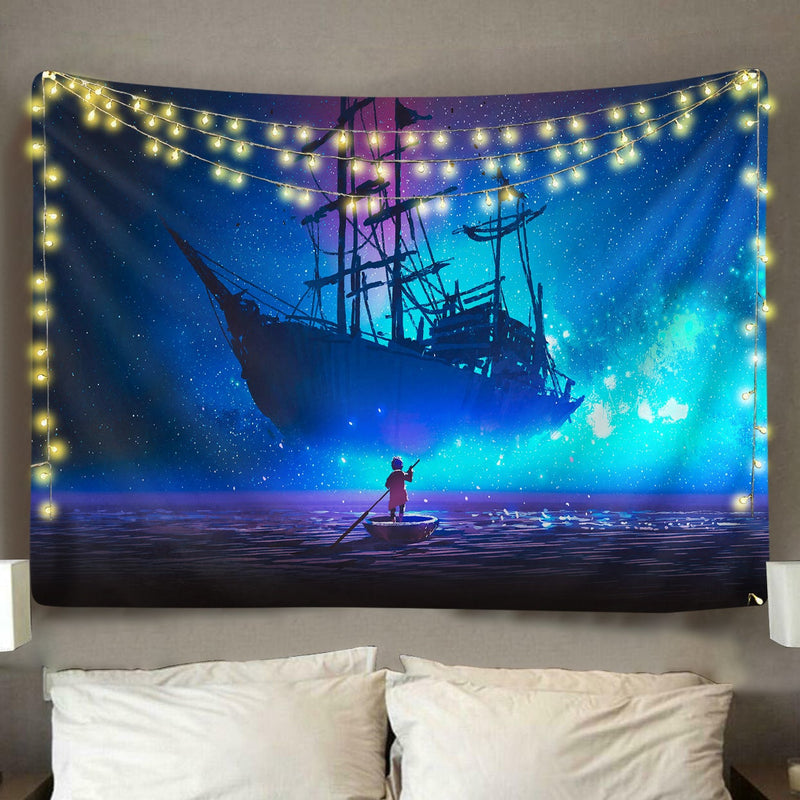 Ocean At Night Tapestry Room Decor Nearkii