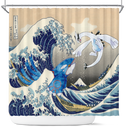 Lugia Vs Kyogre The Great Wave Japan Pokemon Shower Curtain