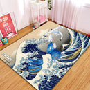 Lugia Vs Kyogre The Great Wave Japan Pokemon Rectangular Area Rug