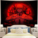 Makima Chainsaw Man Anime Moonlight Tapestry Room Decor Nearkii