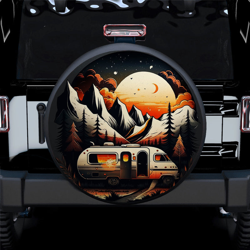 Mountains Camping 1 Car Spare Tire Covers Gift For Campers Nearkii