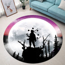 Naruto Moon Night Round Carpet Rug Bedroom Livingroom Home Decor Nearkii