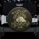 Never Stop Exploring Jeep Car Spare Tire Cover Gift For Campers Nearkii