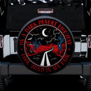 On A Dark Desert Highway Cool Wind In My Hair Red Jeep Car Spare Tire Covers Gift For Campers Nearkii