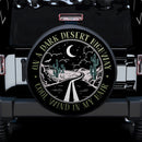 On A Dark Desert Highway White Jeep Car Spare Tire Covers Gift For Campers Nearkii