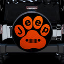 Orange Jeep Paw Car Spare Tire Cover