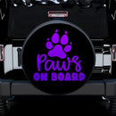 Paw On Board Purple Car Spare Tire Cover