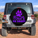 Paw On Board Purple Car Spare Tire Cover