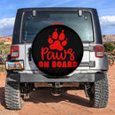 Paw On Board Red Car Spare Tire Cover