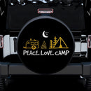 Peace Love Camp Jeep Car Spare Tire Covers Gift For Campers Nearkii