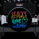 Peace Love Camp Car Spare Tire Covers Gift For Campers Nearkii