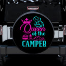 Queen Of The Camper Caravan Jeep Car Spare Tire Covers Gift For Campers Nearkii