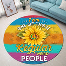 Regular Weird People Sunflower Round Carpet Rug Bedroom Livingroom Home Decor Nearkii