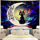 Sailor Moon Cat Moon And Back Tapestry Room Decor Nearkii