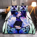 Shinobu Sky Demon Slayer Butterfly Anime Quilt Bed Sets Nearkii
