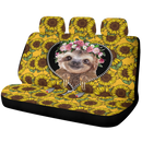 Sloth Zipper Sunflower Car Back Seat Covers Decor Protectors Nearkii