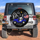 Snoopy Blue Jeep US Flag Mountain Car Spare Tire Covers Gift For Campers Nearkii