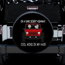 Snoopy And Friend On A Dark Desert Highway Car Spare Tire Covers Gift For Campers Nearkii