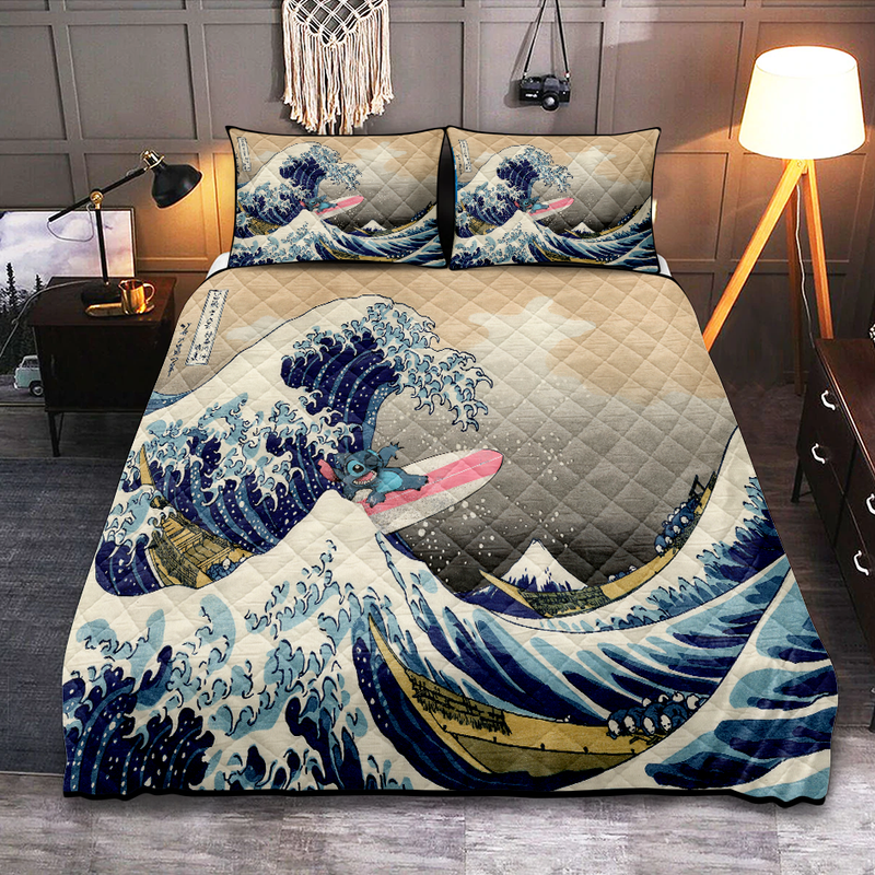 Stitch The Great Wave Quilt Bed Sets