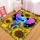Stitch Sunflower Ziper Rug Carpet Rug Home Room Decor Nearkii