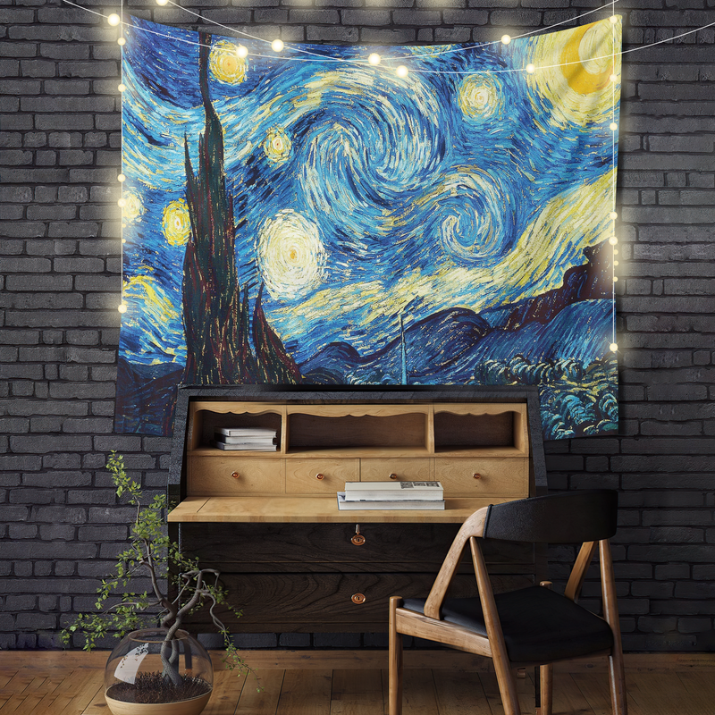 The Starry Night Tapestry Room Decor Nearkii