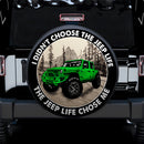 The Jeep Life Chose Me Green Jeep Car Spare Tire Covers Gift For Campers Nearkii