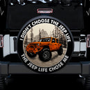 The Jeep Life Chose Me Orange Jeep Car Spare Tire Covers Gift For Campers Nearkii