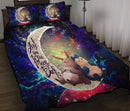 Totoro Ghibli Snorlax Pokemon Love You To The Moon Galaxy Quilt Bed Sets Nearkii
